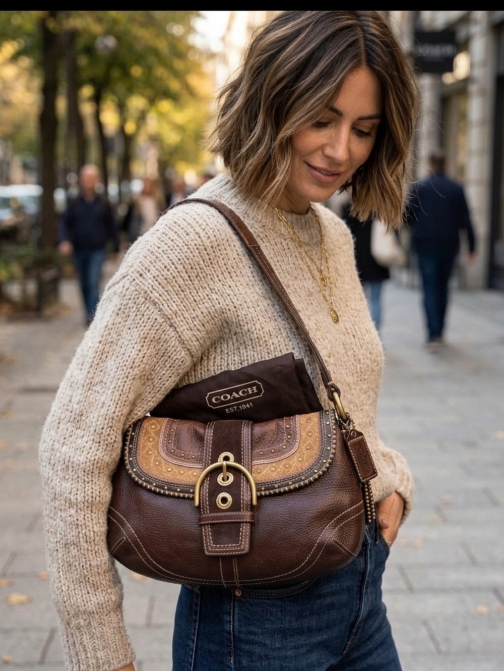 Rare And Unique Coach Soho Bag 100% Leather - Picture 2 of 10